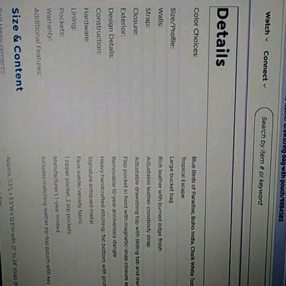 Patricia Nash Leather Drawstring Bucket Bag +pouch - Picture 14 of 15